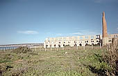 Sicily, Ragusa coast, old factory at Sampieri beach